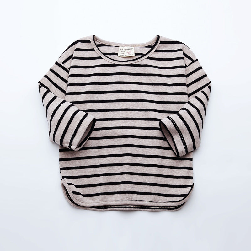 Fashion Striped Print Kids Baby Girls Clothes - Cotton Long Sleeve T Shirts For Children Girls Autumn Spring Baby Clothing