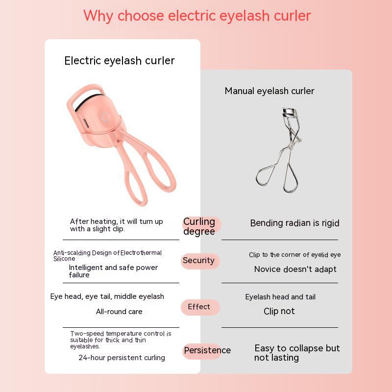 Eyelash Curler - Portable Electric Heated Comb Eye Lash Eyelash Curler Makeup Tools Heated Eyelash Curlers,Rechargeable Electric Eyelash Curler,Handheld Eyelash Heat
