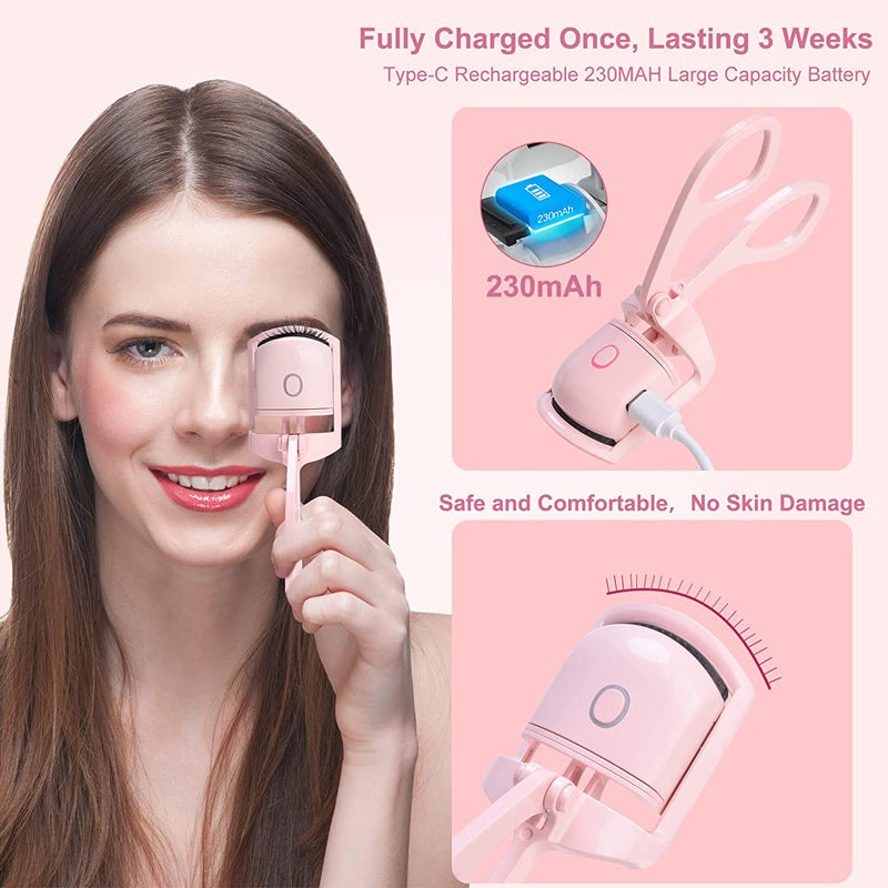 Eyelash Curler - Portable Electric Heated Comb Eye Lash Eyelash Curler Makeup Tools Heated Eyelash Curlers,Rechargeable Electric Eyelash Curler,Handheld Eyelash Heat