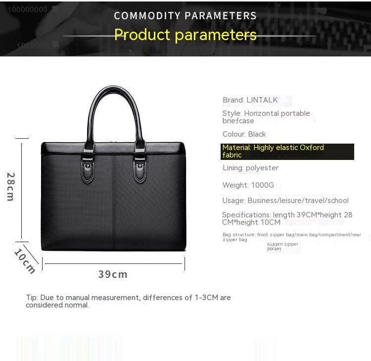 Portable Office Handbag -  Portable Briefcase File Bag
