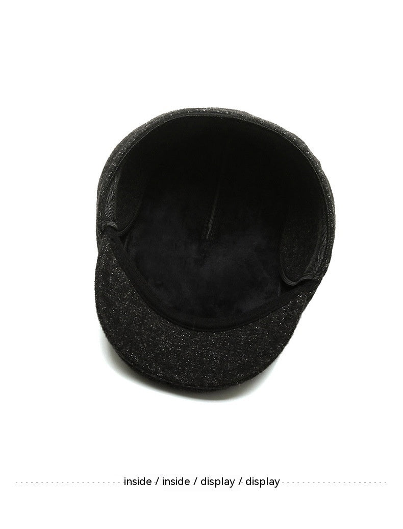 Outdoor Cycling Warm Short Brim Beret  - Middle-aged And Elderly Men Ear Protection Advance Hats