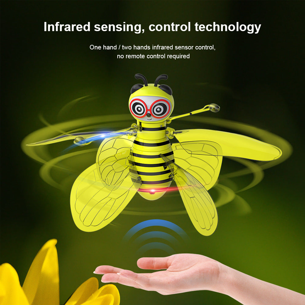 Magical Flying Bee Drone – Infrared Gesture-Controlled Fun for Kids! ✨ Mini Flying Ball Bee Toys - Rc Infrared Induction Drone Helicopter With Shinning Gesture Sensing Bee Flying Vehicle - JumoShop