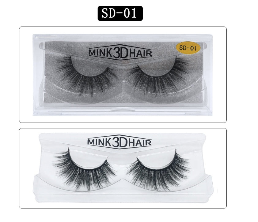 SD Exaggerated Mink Eyelashes - 3D Stereo 25 Dense False Eyelashes