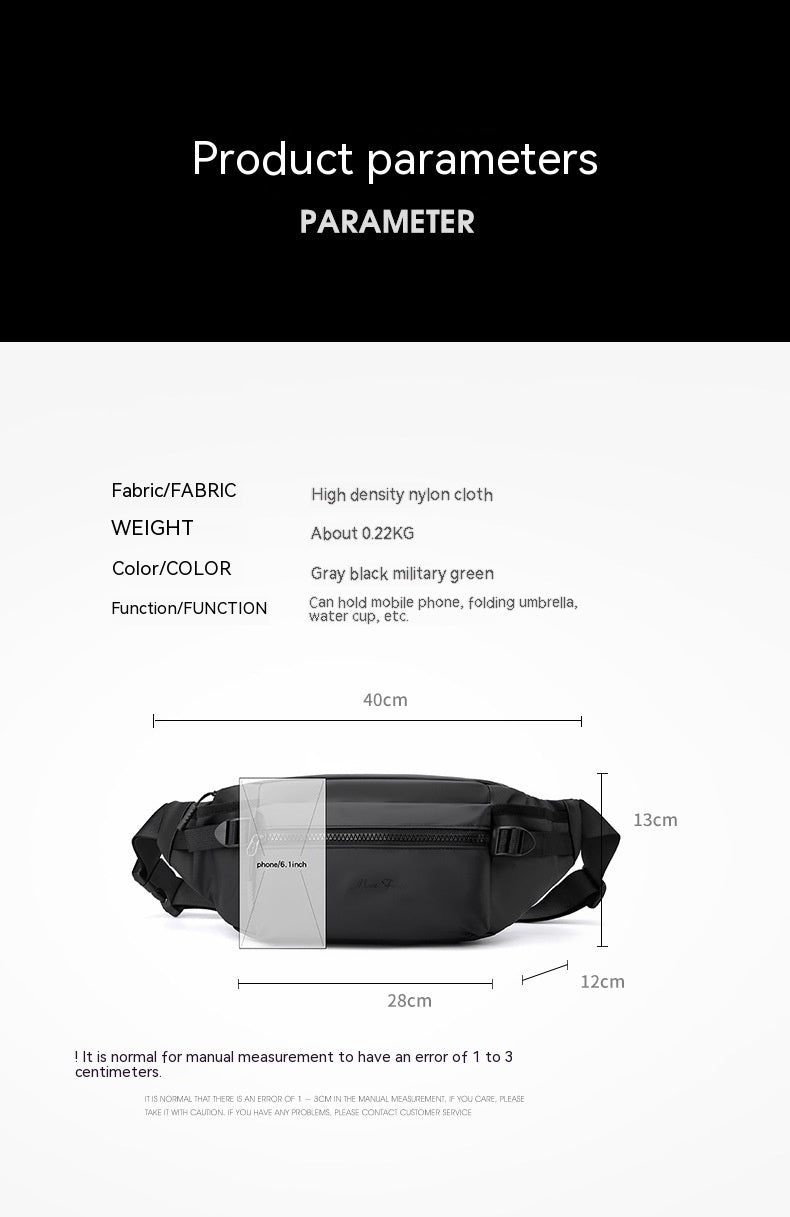 Fashion Sports Waist Bag - Waterproof Outdoor Multifunctional Mobile Phone Bag