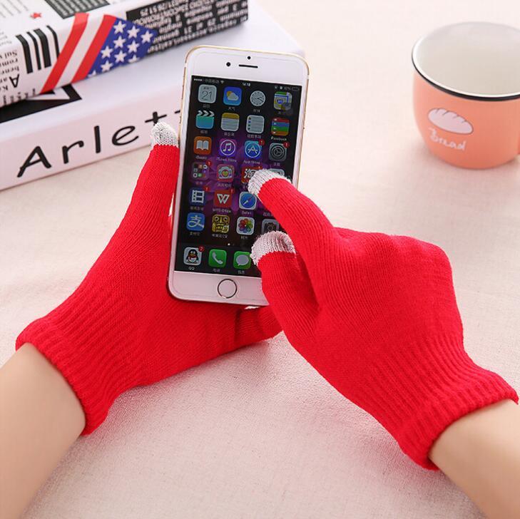 Knitted Ladies Jacquard Touch Screen Warm Fashion Winter Gloves