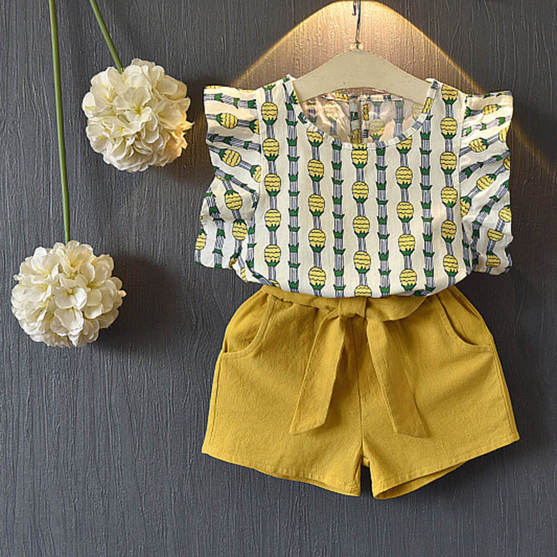 Stylish Babies/Girls Sets - New Short Sleeve T-Shirt & Pants Dress