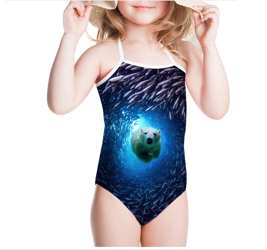 One-piece Children's Swimwear - Bathing Suit Girls' Swimsuit Summer Baby Bodysuits
