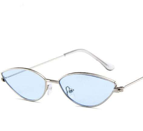 Cute Sexy Retro Cat Eye Sunglasses - Women Metal Triangle Vintage Cat eye Sun Glasses Female