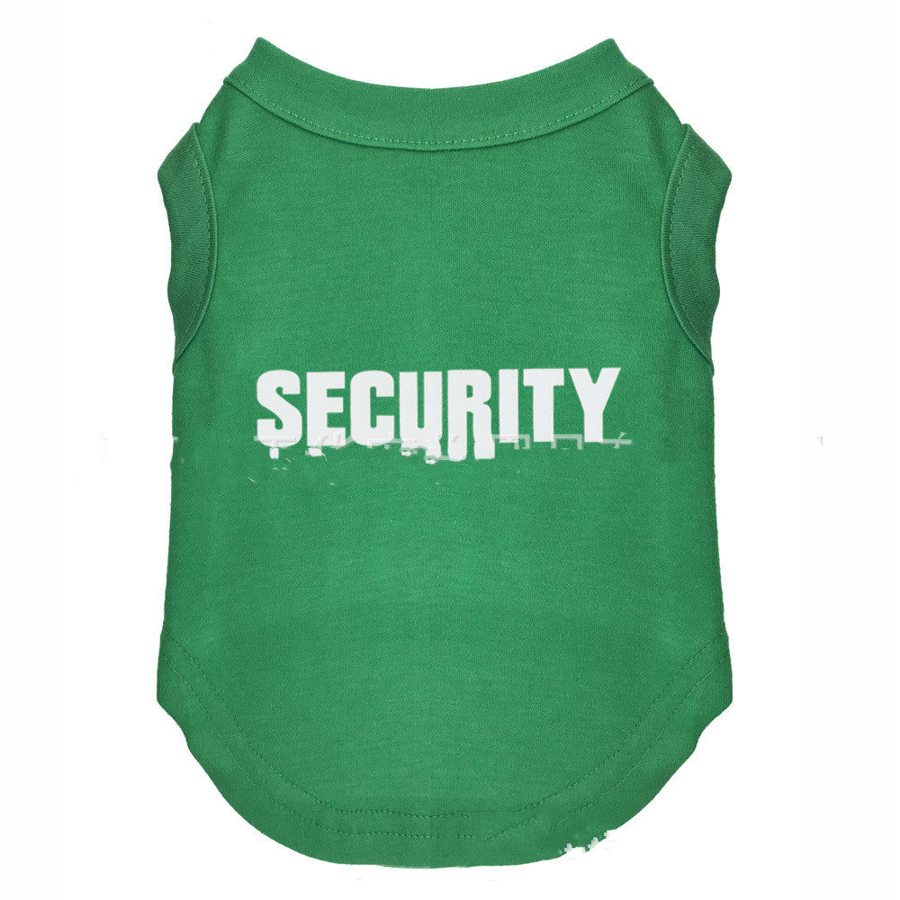 Security Printed Pet T-Shirt – Stylish & Comfortable Dog Top