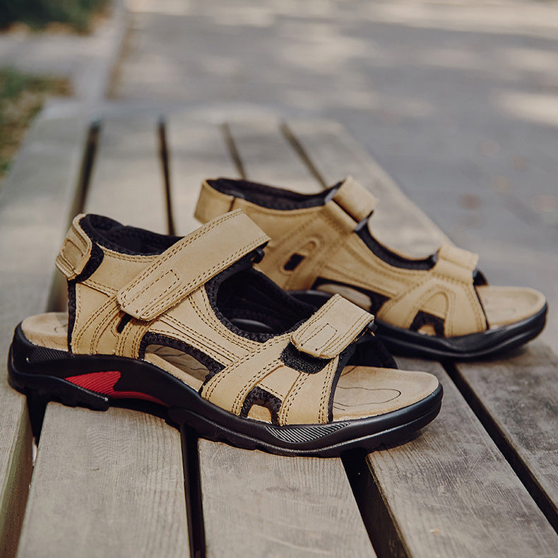 Outdoor Sandals - Beach Leather Roman Sandals