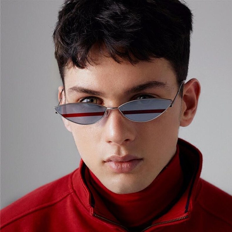 Cute Sexy Retro Cat Eye Sunglasses - Women Metal Triangle Vintage Cat eye Sun Glasses Female