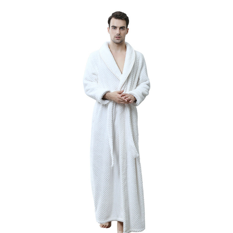 Thick Waist Velvet Bathrobe