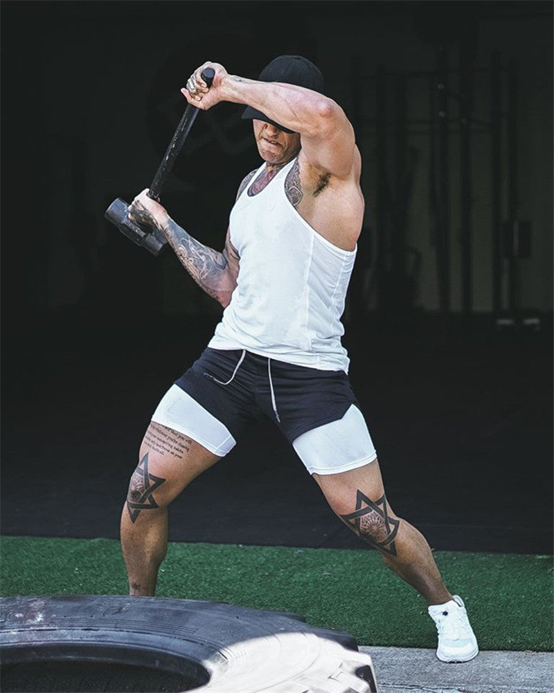 Summer Running Shorts - Men 2 in-1 Shorts