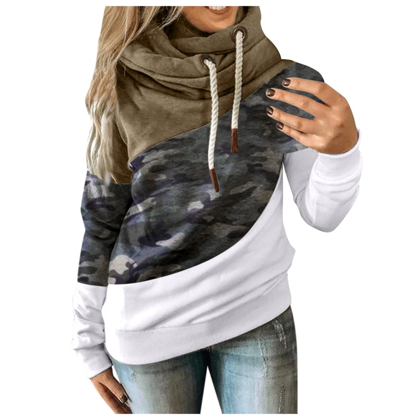 Women Camouflage Hoodie Sweatshirt