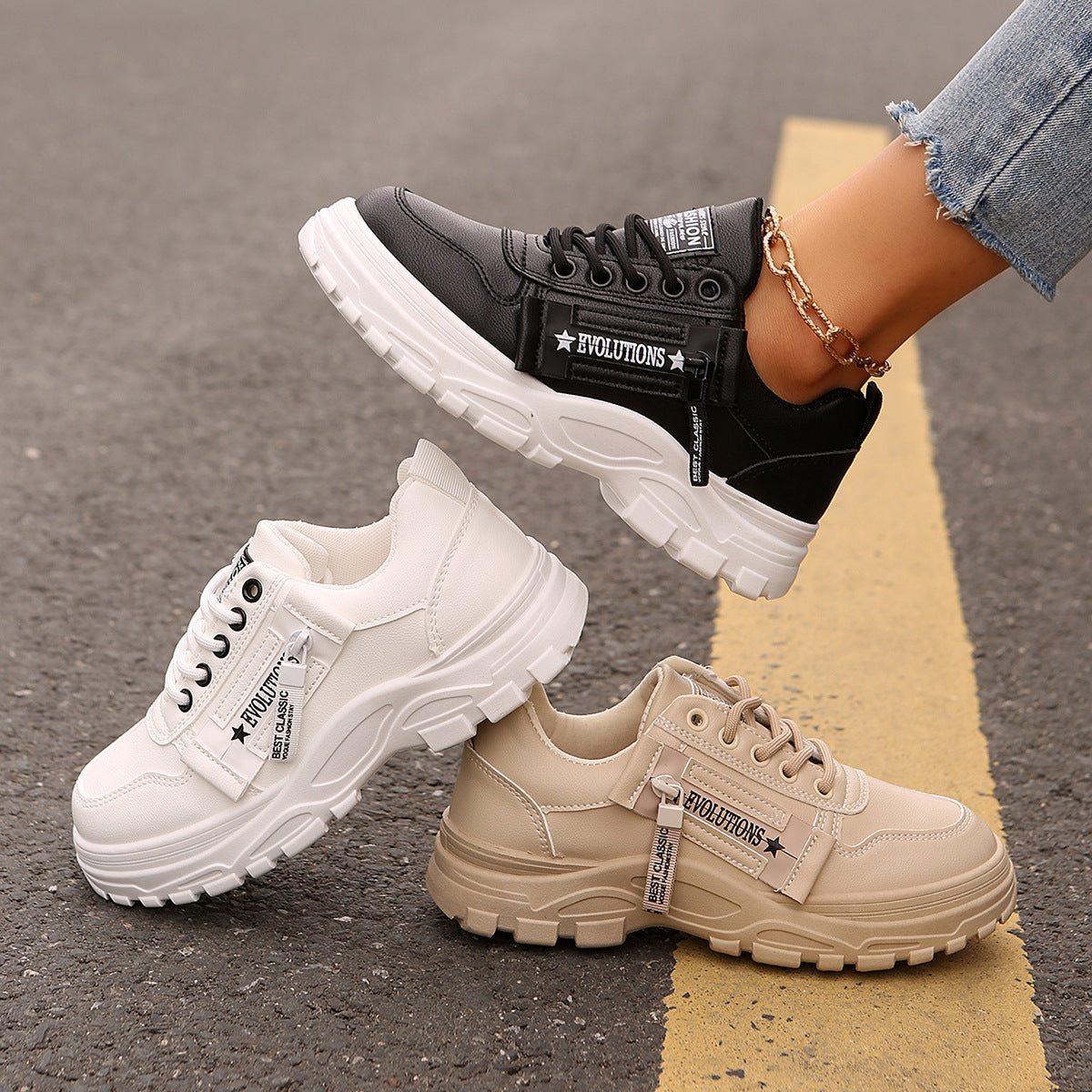 Lace-up Sports Shoes for Women