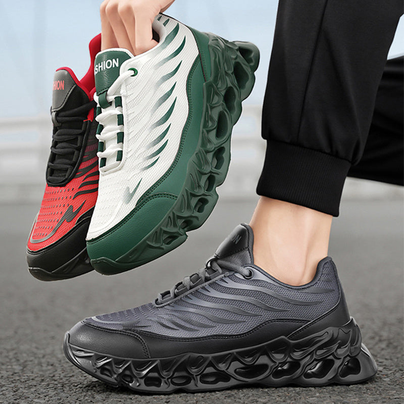 Men's Lace-up Sneakers - Thick-soled Daddy Vulcanized Shoes Outdoor Running Sports Casual Shoes