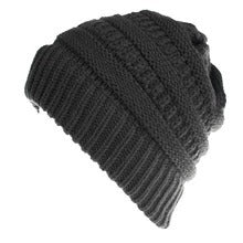 Mixed Color Knitted Wool Hat - Ladies Non-labeled Ponytail Hat