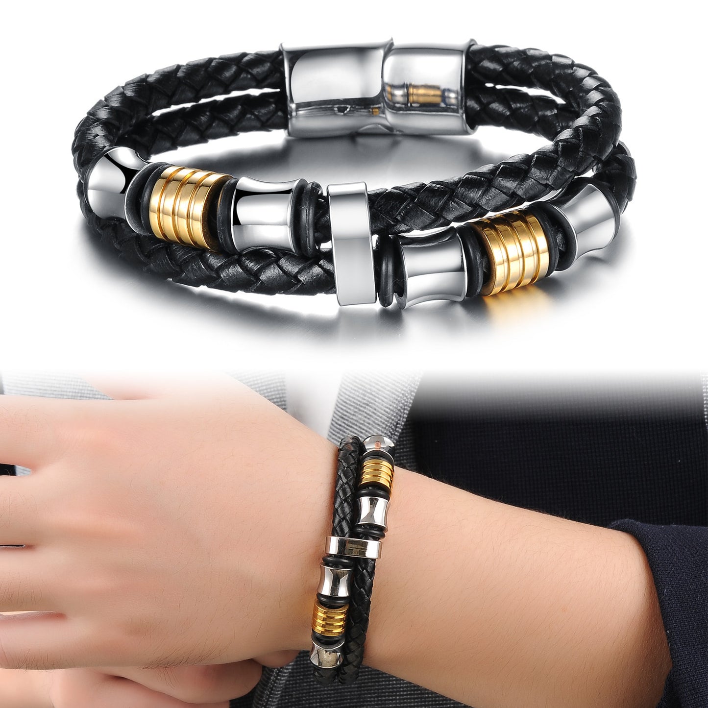 Magnetic Buckle  Knitted Hand Bracelet