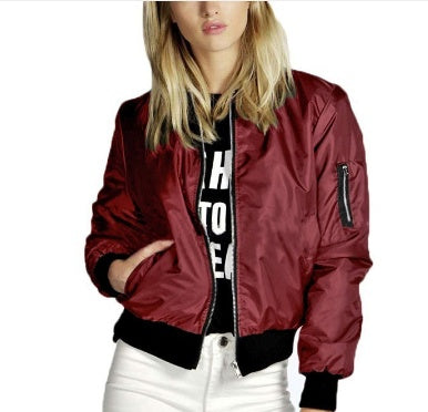 Women Spring Bumper Jacket - Leisure Zipper Jacket
