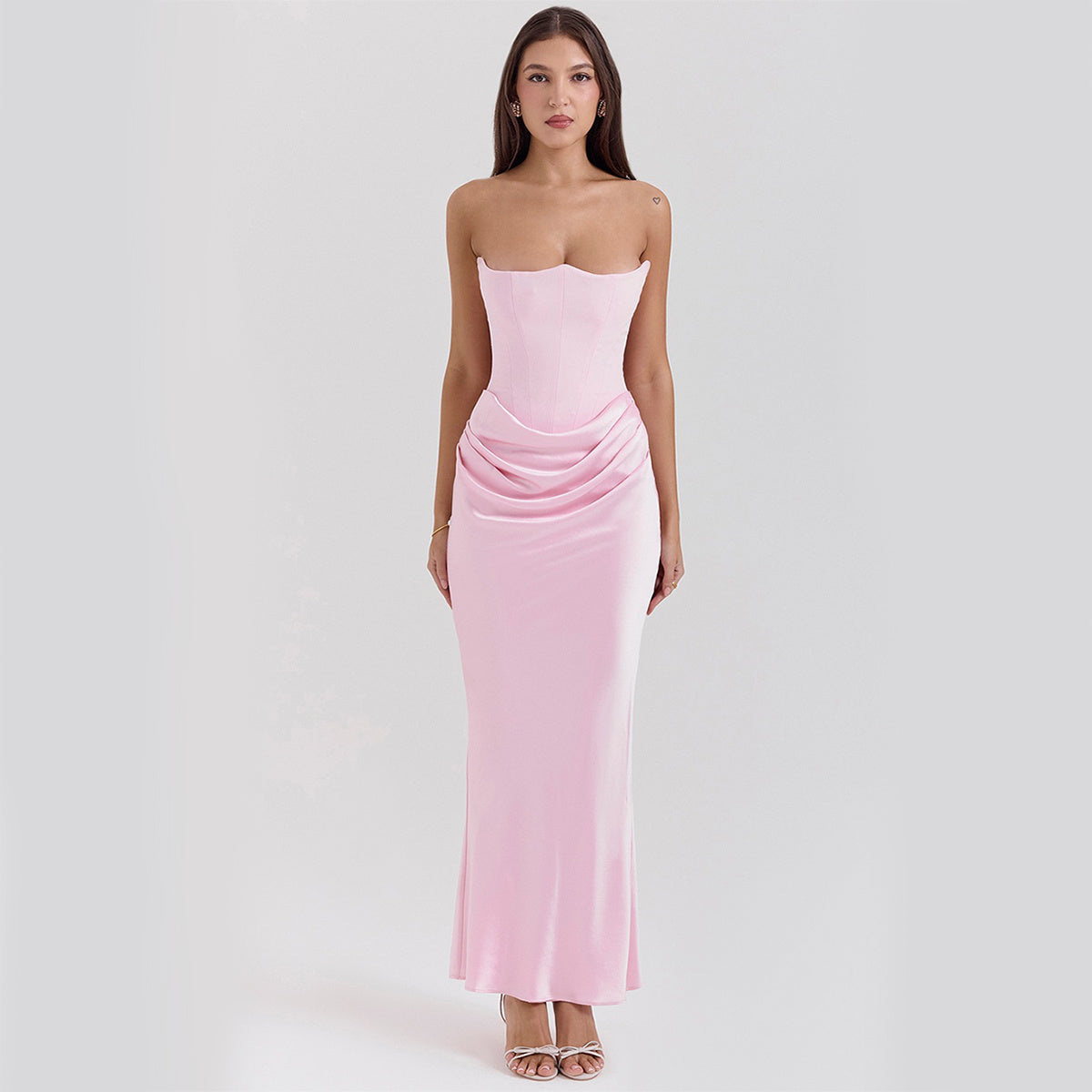 Sexy Slim Tube Top Long Dress - Fashion Bandeau Backless Party Evening Dresses For Women Clothing