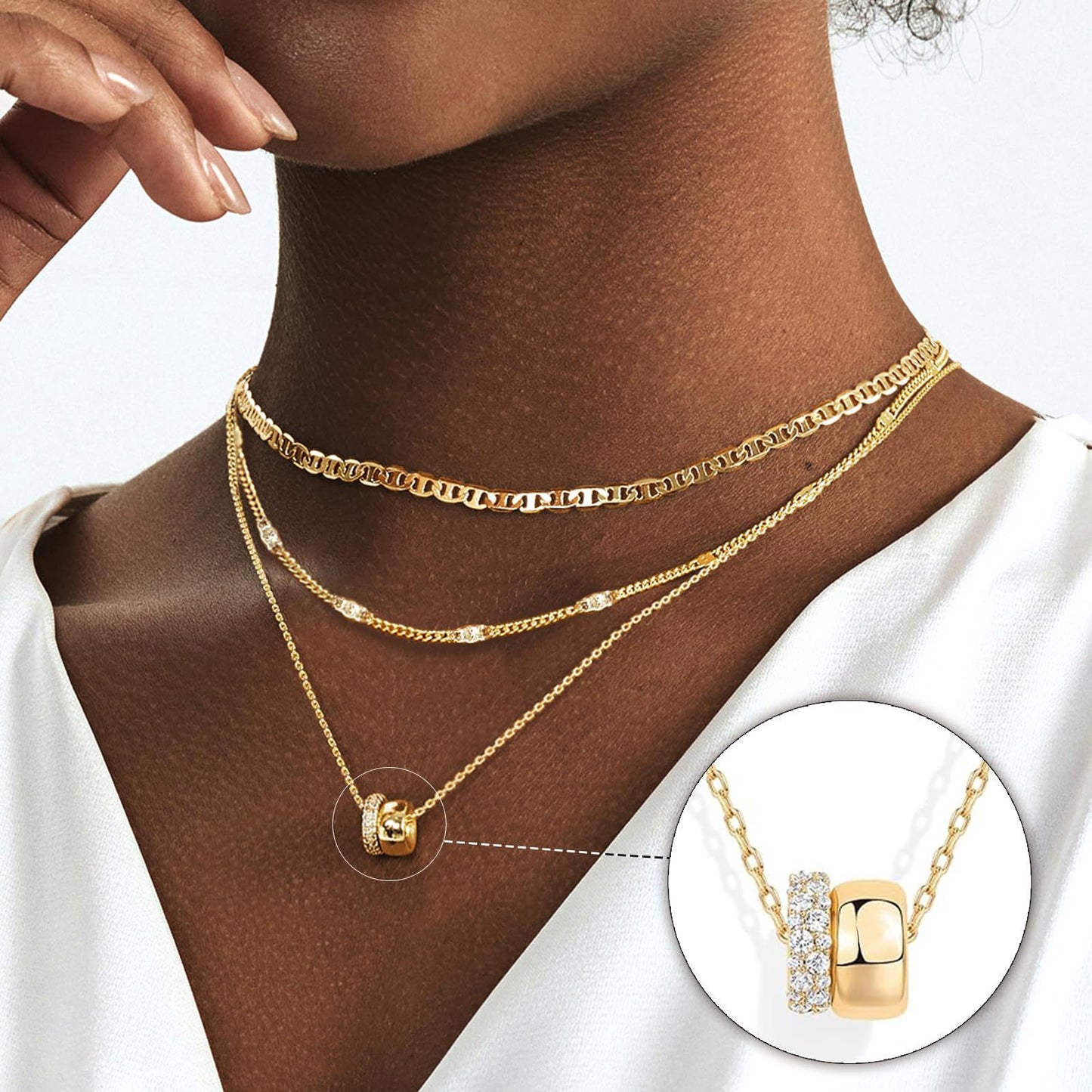 Necklace Zircon - Laid Necklace Suit Women