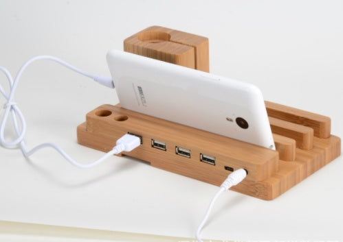 Universal Wood Bamboo Mobile Phone Tablet Holder Stand