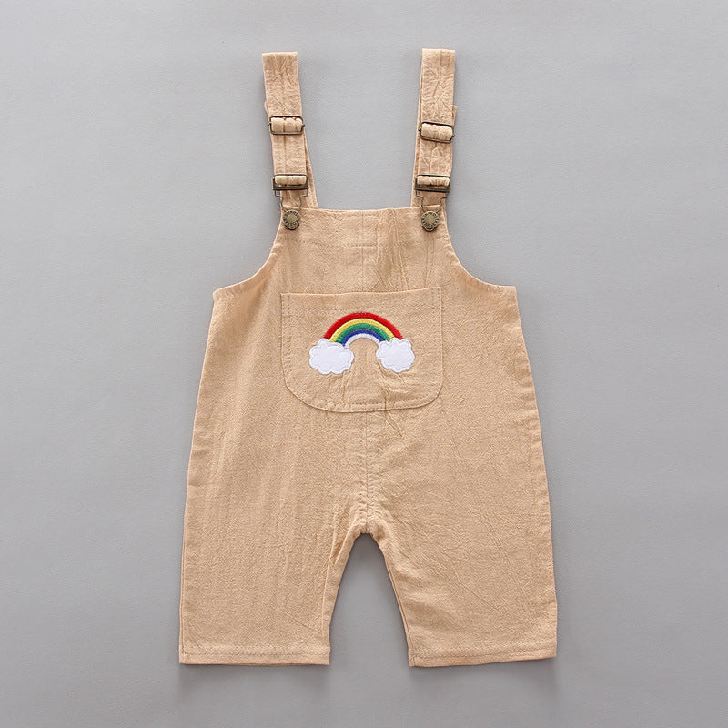Rainbow Design Romper Pants and Top - Boys and Girls Baby Kids clothing Set