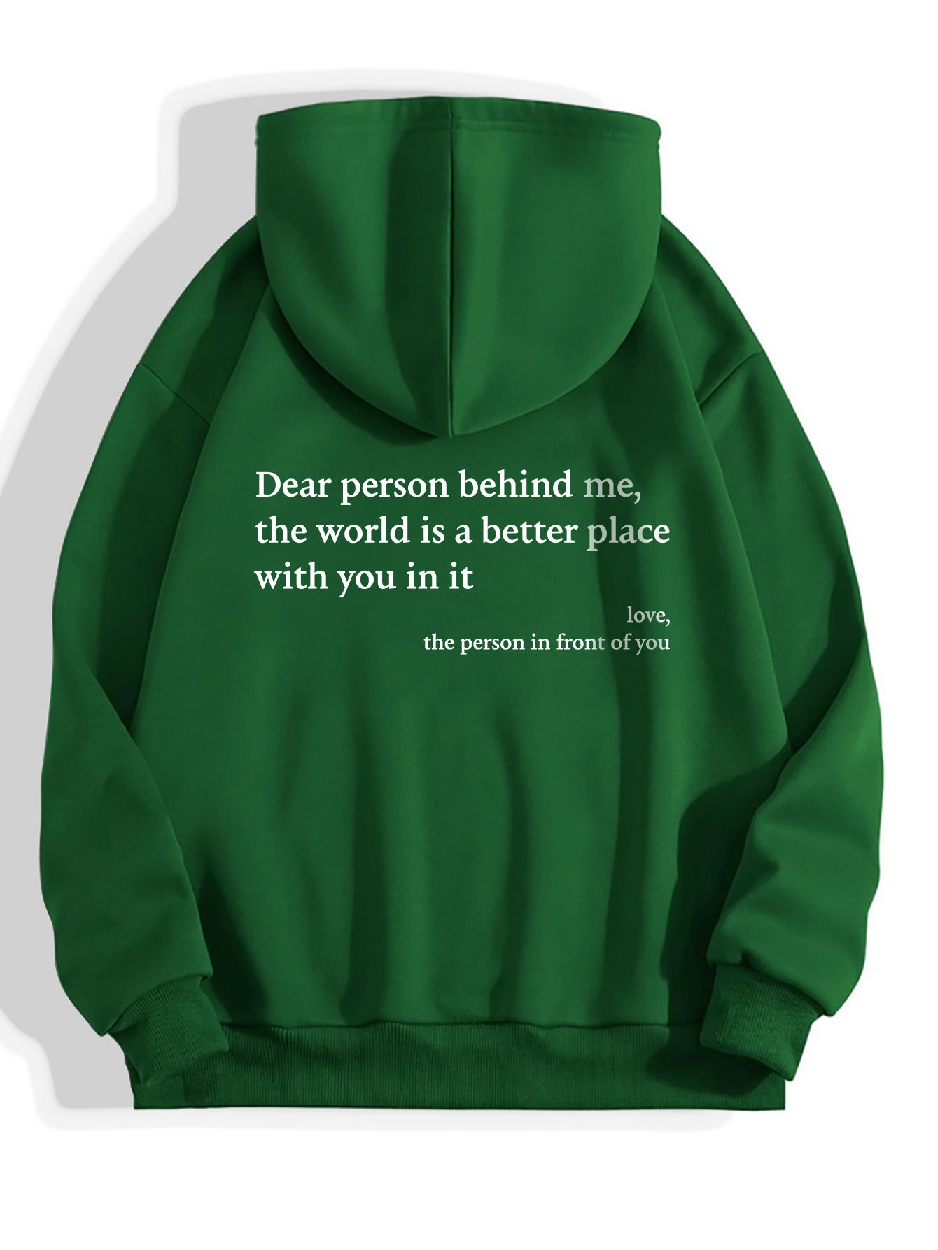 Women's Plush Letter Printed Kangaroo Pocket Drawstring Printed Hoodie - Unisex Trendy Hoodies