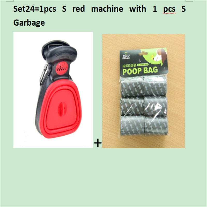 Dog Pet Travel Foldable Pooper Scooper With 1 Roll Decomposable bags