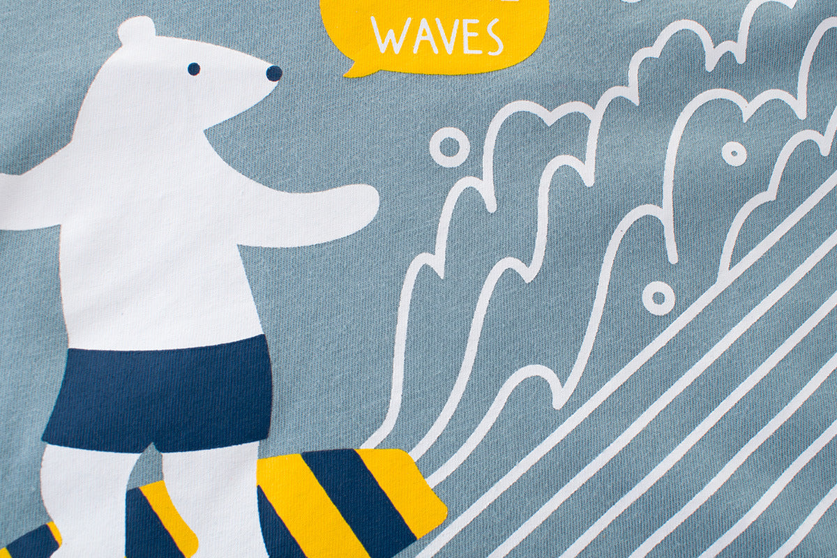 Children's Polar Bear Short-sleeved T-shirts - baby clothes, boys