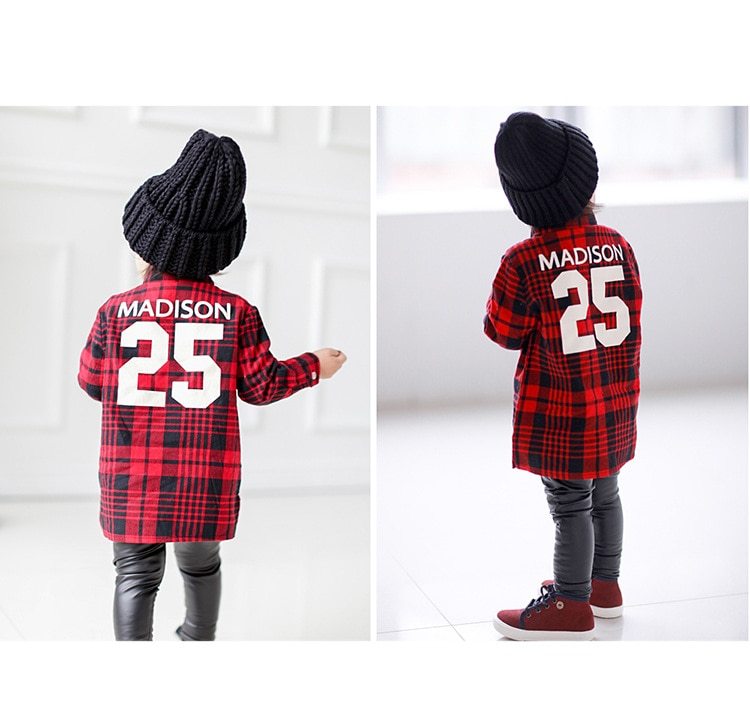 Parent-Child Red Plaid Shirt - Parent-child  Family Outfit
