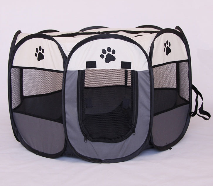 Fast Folding Octagonal Pet Fence – Waterproof Portable Dog & Cat Playpen Cage