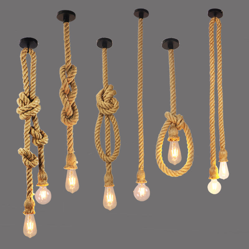 Hemp Rope Chandelier Bar