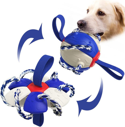 Interactive Dog Football Soccer Ball With Tabs - Inflated Training Toy Outdoor Border Collie Balls Pet Products