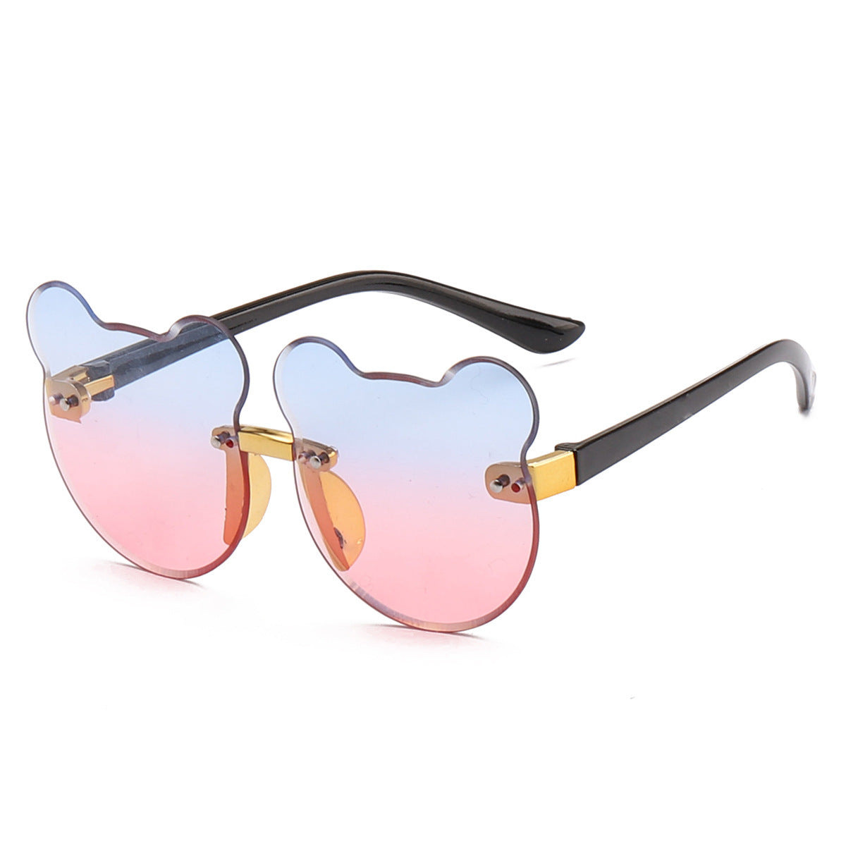 Cat Ear Frameless Shape Kids Sunglasses