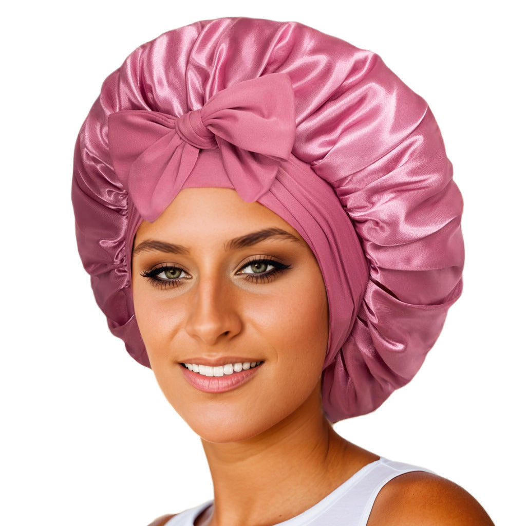 New Silk Bonnet - Women Satin Bonnet Hair Bonnet Night Sleep Cap Scarf Wrap For Curly Hair With Tie Band For Curly Hair
