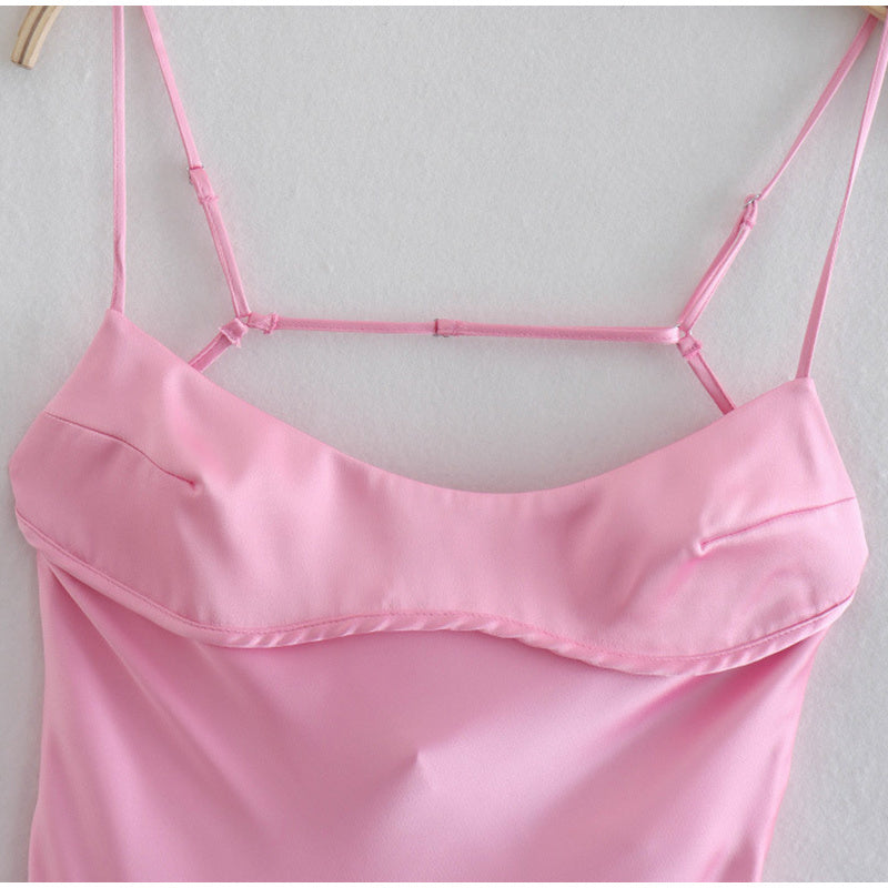 Camis Satin Long Dresses - Sexy Casual Backless Summer Dresses