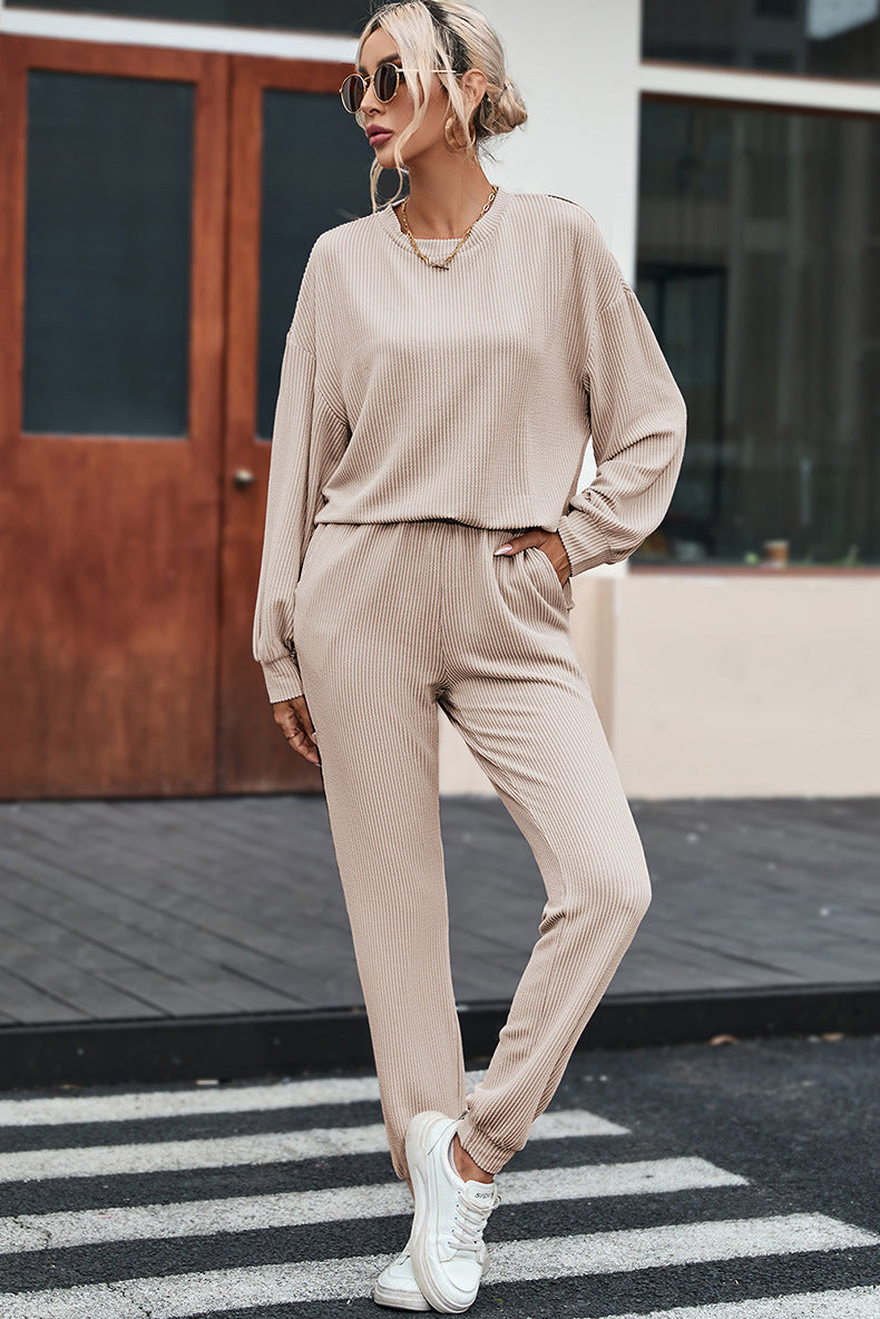 Long-Sleeved Trousers Loungewear Suit - Casual Suit For Women