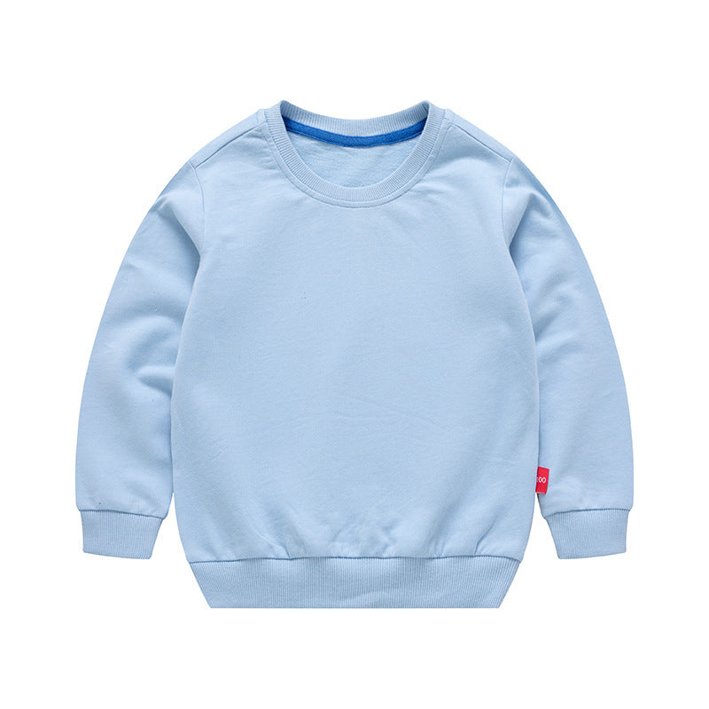 Boys Korean Round Neck Loose Long Sleeve Pullover