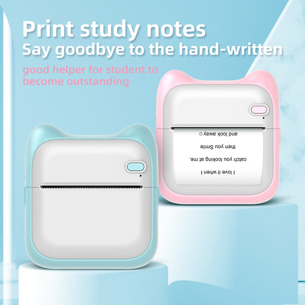 Mini Pocket Printer For Students - Portable Home Small Label Photo Bluetooth Thermal Printer