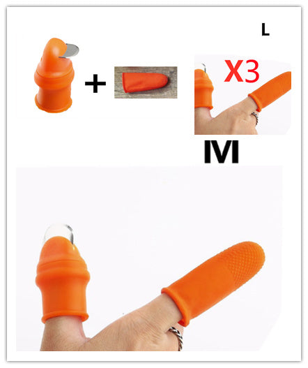 Silicone Thumb Knife Finger Protector – Garden Harvesting Tool for Cutting Vegetables, Fruits & Plants! - JumoShop