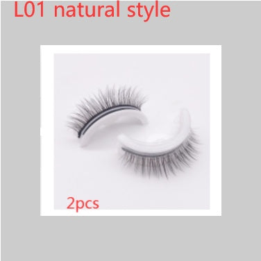 Reusable 3D Mink Lashes - Natural False Eyelashes Self Adhesive Glue Free Makeup Eyelash