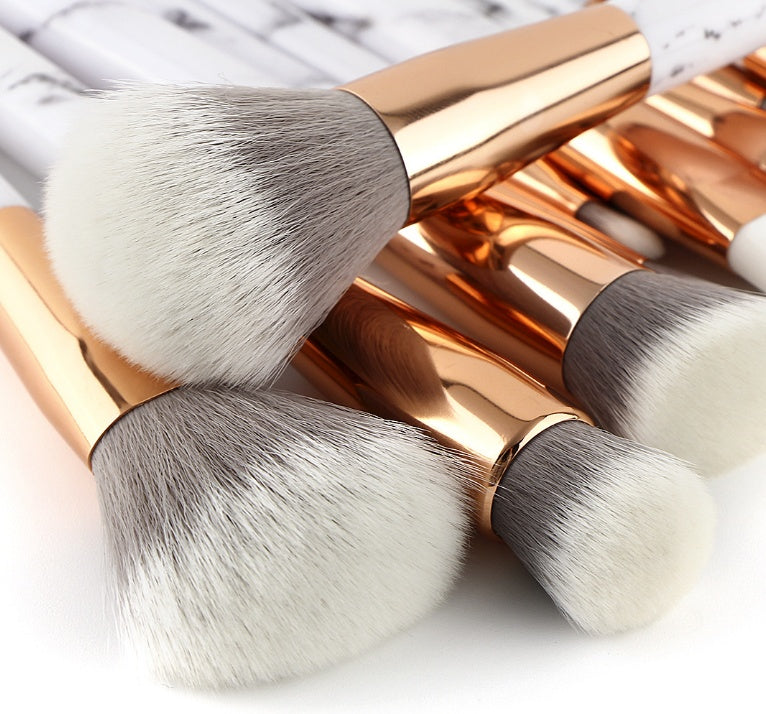 11 Pcs Marble Makeup Brush - Beauty Makeup Kit 11 makeup brush sets