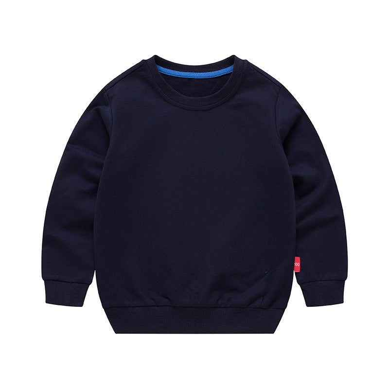 Boys Korean Round Neck Loose Long Sleeve Pullover