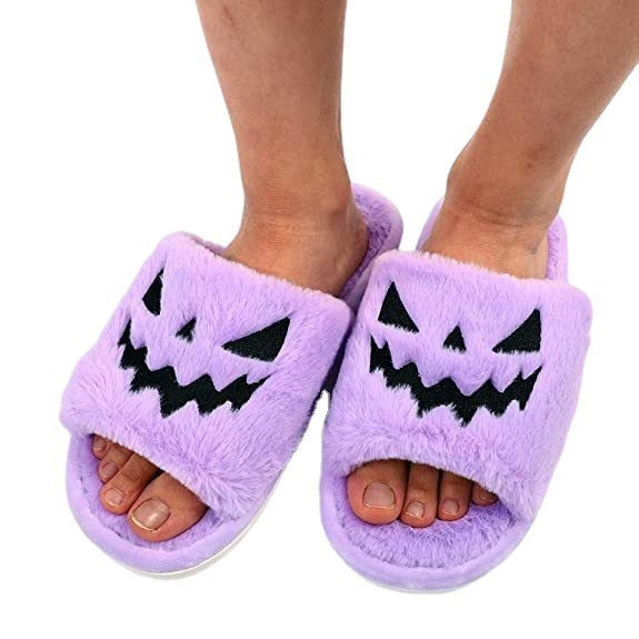 Halloween Shoes - Winter Cute Warm Home Slippers Women