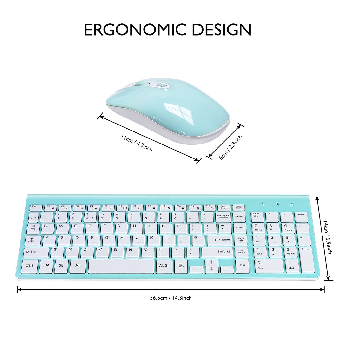 Fashion Wireless Keyboard Mouse - desktop laptop accessories