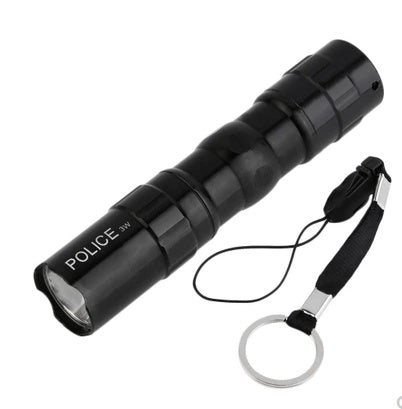 LED Mini Flashlight - aluminum alloy, strong light, small flashlight, 3W gift flashlight.