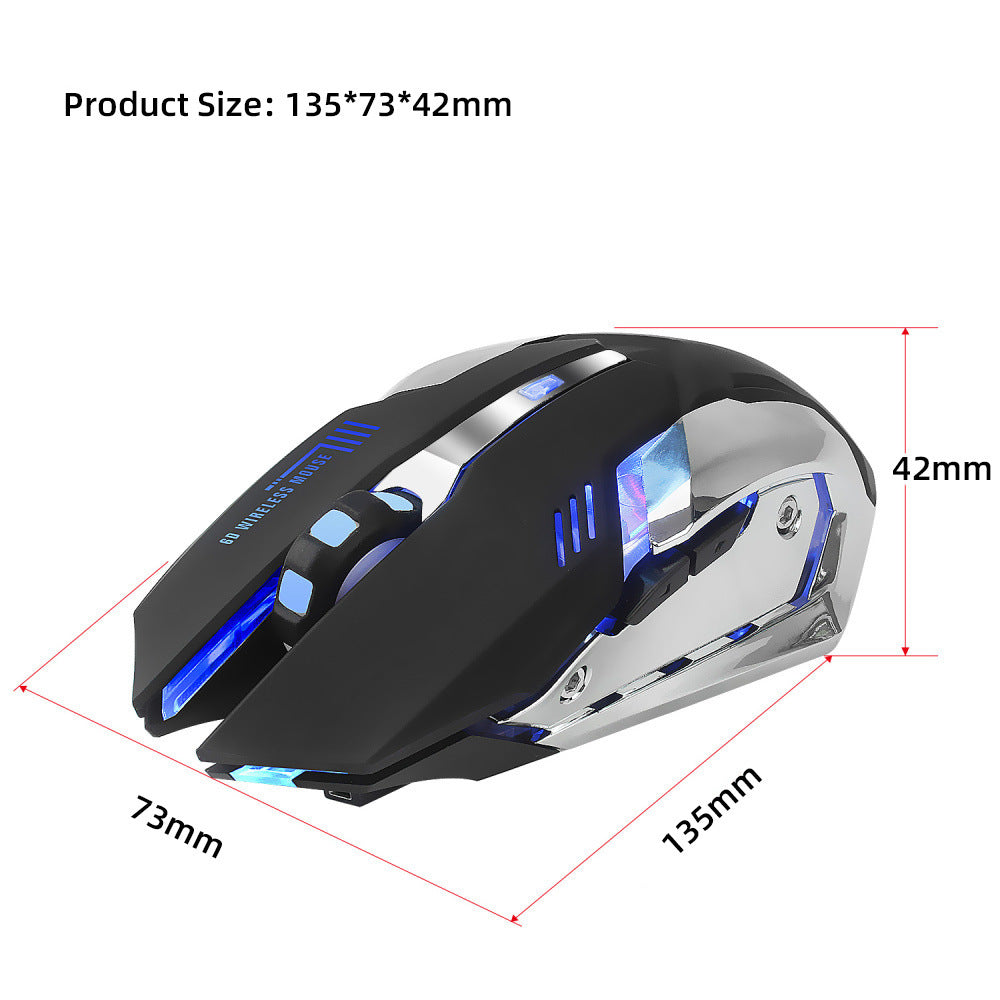 HXSJ New Wireless Mouse - 2.4GPI Gaming Mouse Glowing Mouse