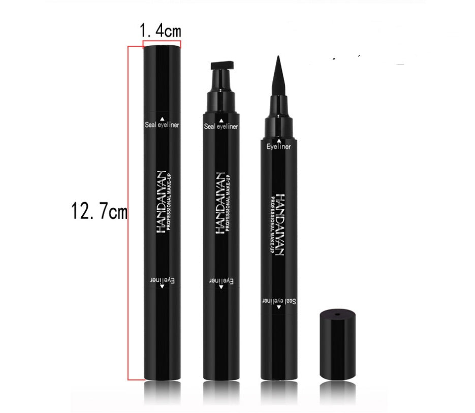 Double-Headed Seal Eyeliner - Triangle seal eyeliner 2-in-1 waterproof eyeliner