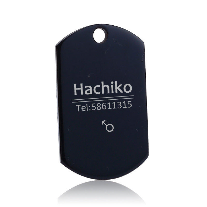 Print on Demand Pet ID Tag – Custom Engraved Titanium Steel Tag with Dog Name, Phone Number, Address & Photo